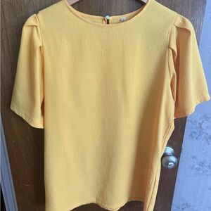 Classic Yellow Short-Sleeve Women's Top
